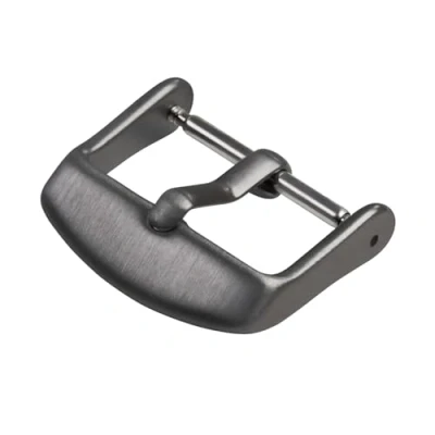 Image of Archer Watch Straps Stainless Steel PVD Replacement Buckle (Brushed Gunmetal, 22mm)