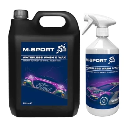 Image of M Sport Waterless Wash and Wax Car Cleaning kit 1L + 5L bottle
