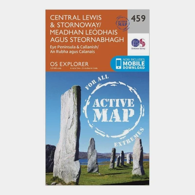 Image of Explorer Active 459 Central Lewis &amp; Stornaway Map With Digital Version