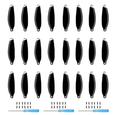Image of Tosiicop Propeller for DJI Mini 4K, 2 SE, 2, SE 24Pcs Replacement 4726FM Prop Blade Low Noise Wing Mavic Series 4K Drone Accessories with Screws &amp; Screwdrivers Silver