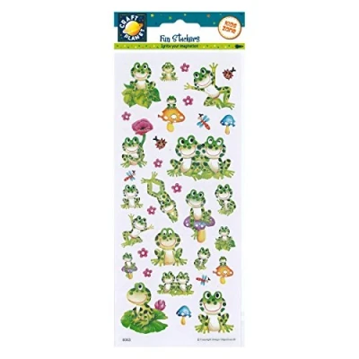 Image of Craft Planet Fun Stickers, Frogs, Stickers For Young Crafters, Posters, Card Making, Scrapbooking, Party Bag Fillers, Sticker Book, Reward Chart Invites, Supplies