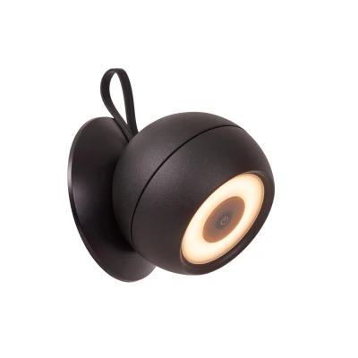 Image of Lucide LUNEX Wall light Outdoor LED Dim. 1x2W 3000K IP54 With magnetic mounting system Black