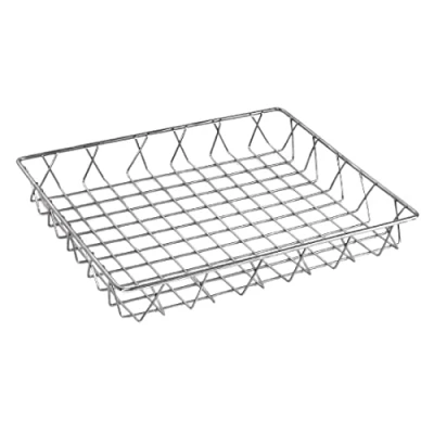 Image of Olympia St/St Wire Display Basket 350X300X50mm Stainless Steel Holder Bakeries