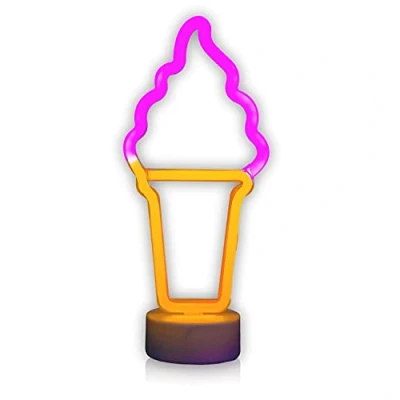 Image of Ice Cream LED Neon Light Sign Stand Bar Lamp Home Nursery Room