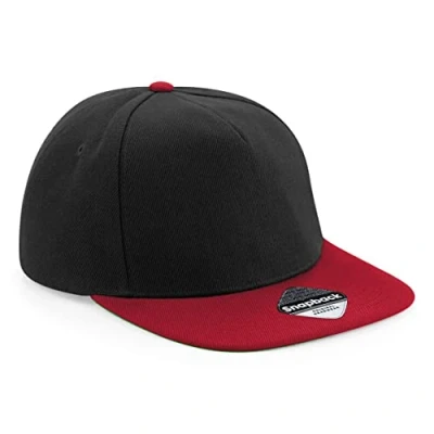 Image of Beechfield Unisex B660.FNA CSR Flat Peak Snapback Black, One Size