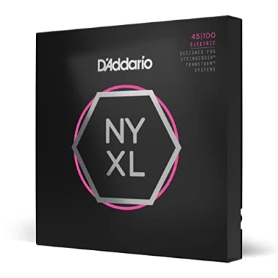 Image of D&#039;Addario Bass Guitar Strings NYXL NYXLS45100 Unrivaled Strength, Tuning Stability, Enhanced Response For 4 String Guitars 45 100 Regular Light Double Ball End, Long Scale