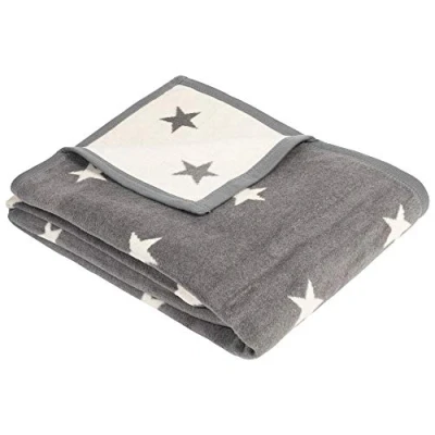 Image of Ibena 3218/800 Cotton Blend Cuddle Blanket 200 x 150 1 cm, Grey