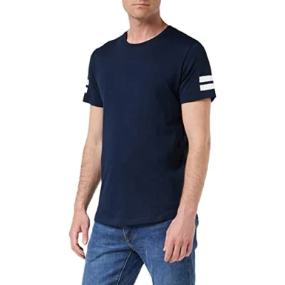 Image of Jack &amp; Jones Jcoboro TEE CREW NECK Print Tshirt Navy blazer, Men&#039;s, Size: Large, blazer