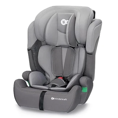Image of Kinderkraft Car Seat Comfort UP, I Size Booster Child Seat, with 5 Point Harness, Adjustable Headrest, for Toddlers, Infant, Group 1/2/3, 9 36 Kg, Up to 12 Years, Gray