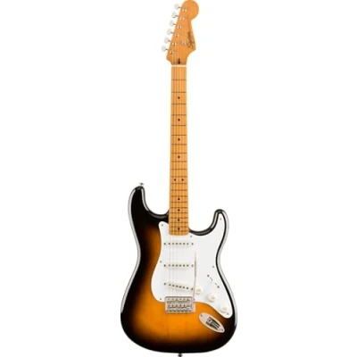 Image of Squier by Fender Classic Vibe 50s Stratocaster Electric Guitar, Solid Body, Right Handed, 2 Colour Sunburst