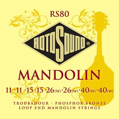 Image of Rotosound Strings for Mandolin, Mandolin Set RS80 Medium 10 34