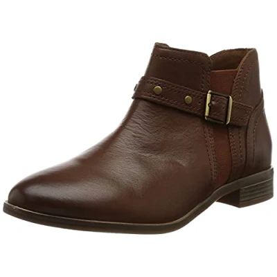 Image of Clarks Women&#039;s 261636144 Chelsea Boots, Dark Tan Lea, 5 UK