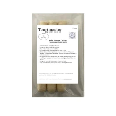 Image of 21mm Halal Collagen Edible Sausage Skins Casings 3 Pack 120ft Long Length (Each Will Fill Approximately 21lb/9kg)
