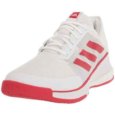 Image of adidas Women&#039;s Crazyflight Volleyball Shoe, White/Vivid Red/Vivid Red, 5 UK