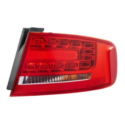 Image of E12368, E12369 Rear light HELLA 2VA 010 085 101 Right Outer section LED, P21W 12V red with bulb holder, without AUDI: A4 B8 Saloon
