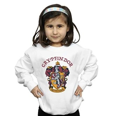 Image of Harry Potter Girls Gryffindor Crest Sweatshirt White 12 13 Years