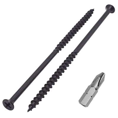 Image of SKIR&#039;CO (30 pcs) Black Phosphate Finish 4.8 x 120 mm Drywall Screws, Wood Phillips Bugle Head, Plasterboard Screws