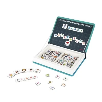 Image of Janod J02712 Magneti&#039;Book Alphabet Educational Game, English Version, Turquoise