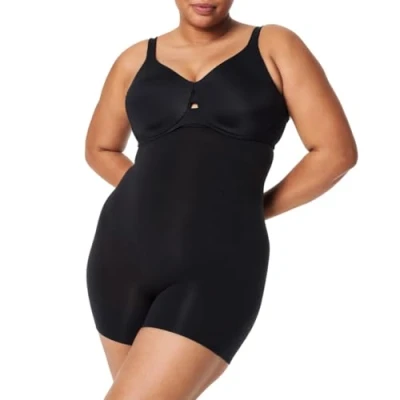 Image of SPANX Women&#039;s Power High Waisted Shorty Thigh Shapewear, Very Black, S