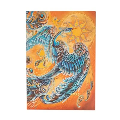 Image of Kalendarz Paperblanks 2025 Skybird Midi tygodniowy HOR Flexi: tydzień na dwóch stronach, zamykany gumkę, Papier 100 GSM