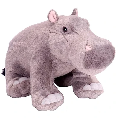 Image of Wild Republic Hippo Plush Soft Toy, Cuddlekins Cuddly Toys, Gifts for Kids 30 cm