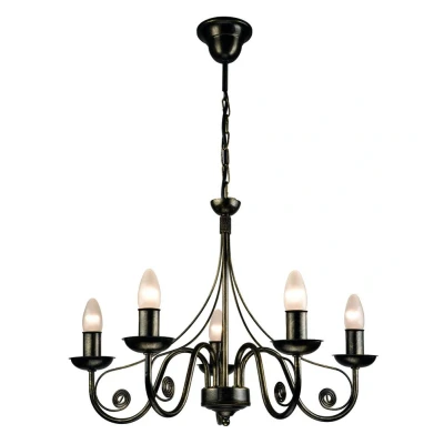 Image of Donato Chandeliers With Fabric Shades, Black, 5x E27