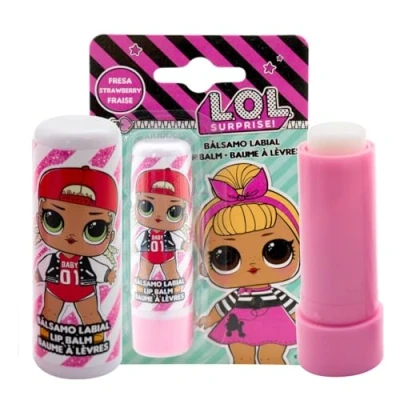 Image of Lol Surprise Dolls Strawberry Flavour Lip Balm Moisturizing &amp; Hydrating Formula Natural Dermatologically Tested Perfect for Kids Adults, 4g