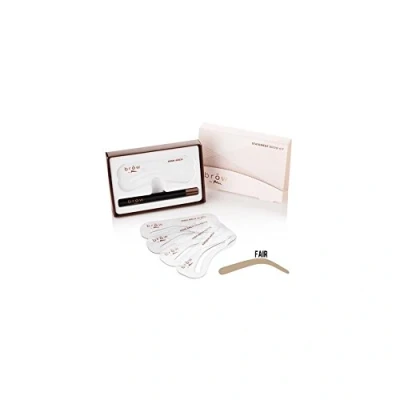Image of Mii Cosmetics Brow Statement Kit Waterproof Powder &amp; Eyebrow Stencils Definitely Fair