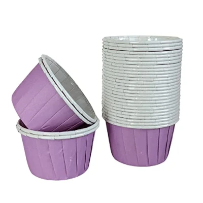 Image of AHAM Trading Cups &amp; Cases Pleated Baking Greaseproof Standard Size Sturdy Cupcake (100, Lilac)