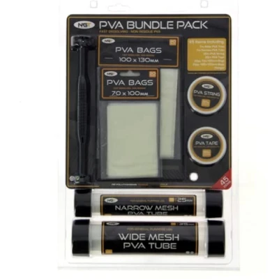 Image of DNA Leisure NGT Coarse Carp Fishing 45pc Complete PVA Mesh String Tape Tube Bundle Accessory Pack Set
