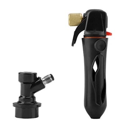 Image of TOPINCN Homebrew CO2 Injector, Keg Charger Portable Beer Dispenser Chargers Handheld Barrel Inflation Valve Home Brewed(Black)