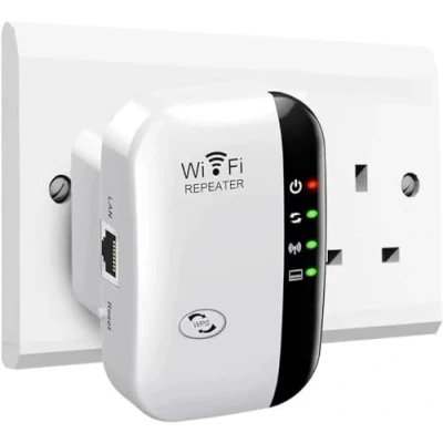 Image of 2024 Newest WiFi Extender, Booster, Repeater, Covers Up to 3000 Sq.ft and 45 Devices, Internet Booster with Ethernet Port, Quick Setup, Home Wireless Signal UK plug.