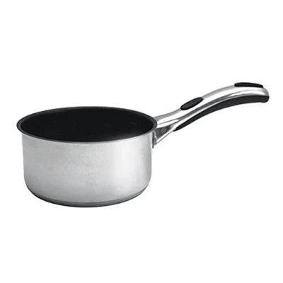 Image of Sabichi 14cm Living Easy Grip Milk Pan, stainless steel, Silver, 15.5 x 31.5 10 cm ce57