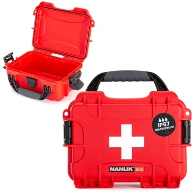Image of Nanuk 903 First Aid Waterproof Hard Case Red