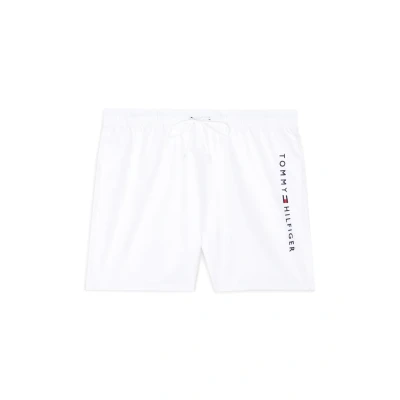 Image of Tommy Hilfiger Men’s Medium Drawstring Length Swim Shorts, White (Th Optic White), L