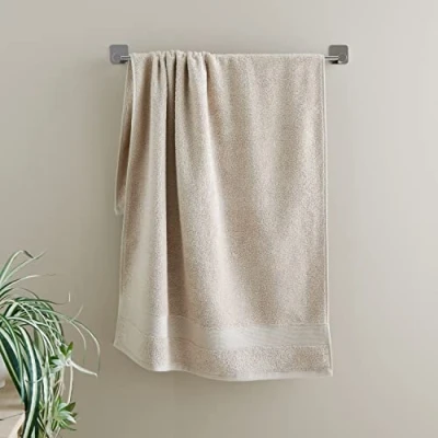 Image of Catherine Lansfield Anti Bacterial Soft &amp; Absorbent Cotton Bath Towel Natural