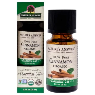 Image of Nature&#039;s Answer 100 Percent Pure Organic, Cinnamon Essential Oil, 0.50 Ounce