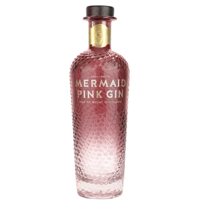 Image of Mermaid Pink Gin Smooth &amp; Refreshing with Strawberry Citrus, Vegan Gluten Free, 70cl