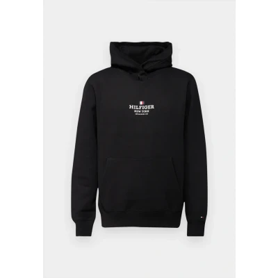 Image of Tommy Hilfiger Hoodie Unisex Sweatshirt, Size: XS, Black