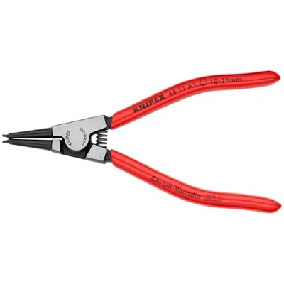 Image of Knipex Circlip Pliers for external circlips on shafts black atramentized, plastic coated 140 mm (self service card/blister) 46 11 A1 SB