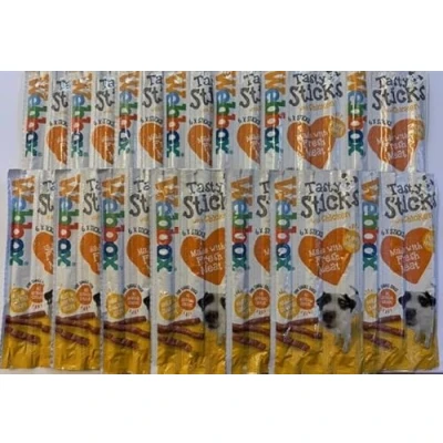 Image of Dog Tasty STICKS Chicken Flavour (Small Dog) 12 x 30g Packets (72 TOTAL)