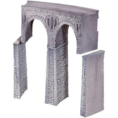 Image of Noch 58664 360 mm 30 Degree Curved Quarrystone Viaduct Landscape Modelling