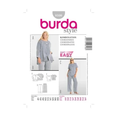Image of Burda B8108 Dress Sewing Pattern 19 x 13 cm