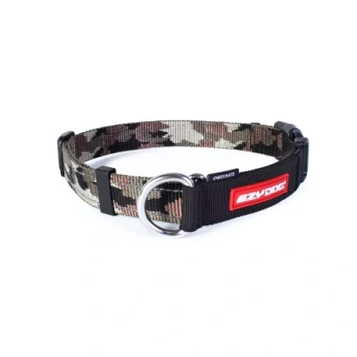 Image of EZYDOG Checkmate Dog Collar Small, Medium, Large Dogs, Reflective Collar, Supreme Comfort, Soft Neoprene Material, Strong Nylon (Camo)