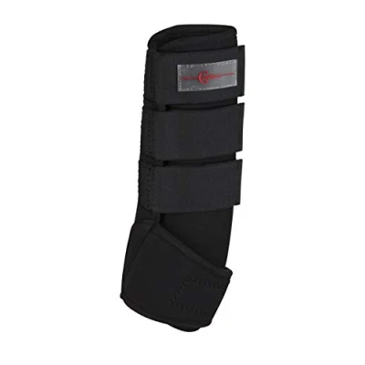 Image of Kerbl 320133 Fetlock Boots Synthetic Rubber WB Set of 4 Black