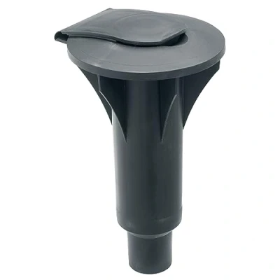 Image of Brabantia 296789 Concrete Tube With Handy Closure Cap Sturdy, Weather Resistant Plastic, Black, 45 mm