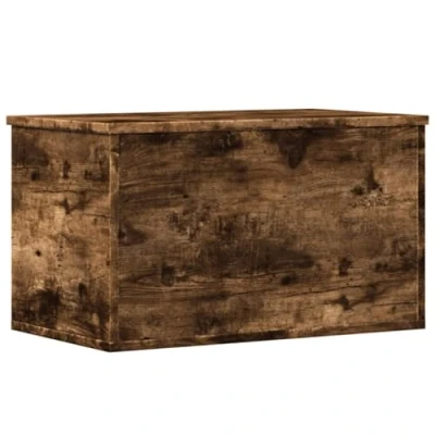 Image of vidaXL Storage Box Smoked Oak 60x35x35 cm Engineered Wood