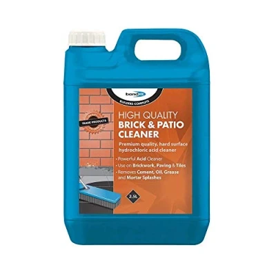 Image of ARA CHOICE BOND IT Brick &amp; Patio Acid Cleaner Powerful Acidic Cleaning Tiles Cement Concrete Garage Warehouse Floors Oil Grease Size 2.5L