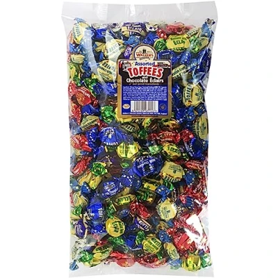 Image of Walkers Assorted Toffees And Chocolate Eclairs, 2.5 kg Delicious Tasty Twisty Treat Gift Hamper For Birthday,Christmas Sold By Kidzbuzz