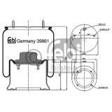 Image of 80131003 Boot, air suspension FEBI BILSTEIN 39861
